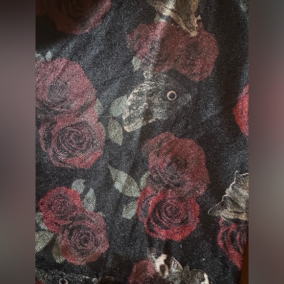 NWT Thorn & Fable Rose Moth Velvet Bell Sleeves dress size small Hot Topic - Picture 2 of 9